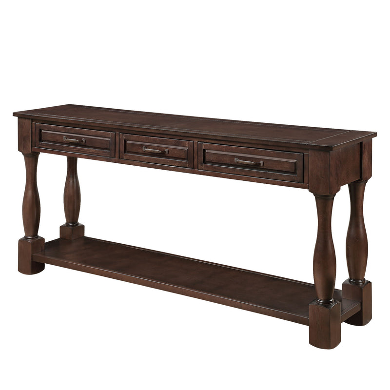 Console Table With 3 Drawers And 1 Bottom Shelf For Entryway - Espresso