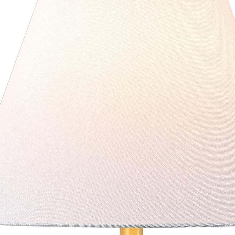 Table Lamps With Cone Shades (Set of 2) - Cream / White