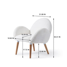 Load image into Gallery viewer, Imitation Lamb Fabric Sofa Chair - White
