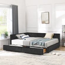 Load image into Gallery viewer, Mid-Century Storage Upholstered Tufted Bed Frame With Backrest And Armrests
