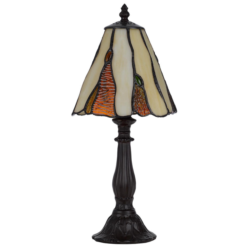 Abstract Round Tiffany Lamp With Cone Shade (751905) - Bronze