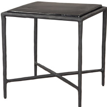 Load image into Gallery viewer, 22" Aluminum Pedestal End Table - Black
