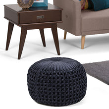 Load image into Gallery viewer, Renee - Handcrafted Round Pouf
