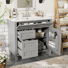 Load image into Gallery viewer, Bathroom Vanity With Top Sink, 2 Drawers And Tip Out Drawer
