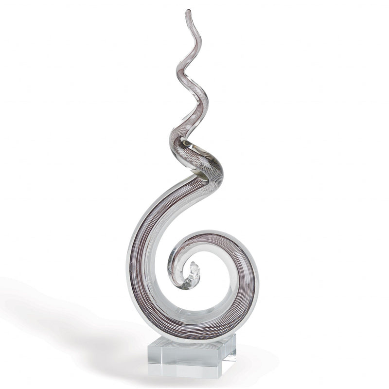 Murano Modern Abstract Tabletop Sculpture (375760) - Clear / Brown