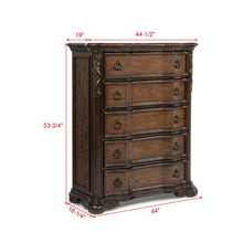 Load image into Gallery viewer, 5 Drawer Chest - Brown / Coffee
