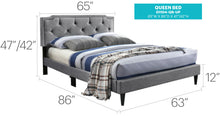 Load image into Gallery viewer, Button Tufted Bed Charming For Cozy Spaces
