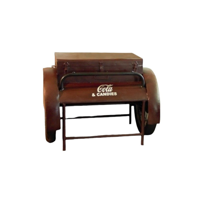 Maroon Steel End Table - Maroon
