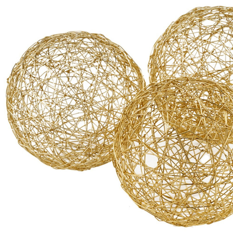 Decorative Orbs (Set of 3) - Gold