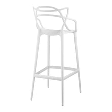 Load image into Gallery viewer, Abstract Mod Low Back Bar Height Chair With Footrest 43" - White
