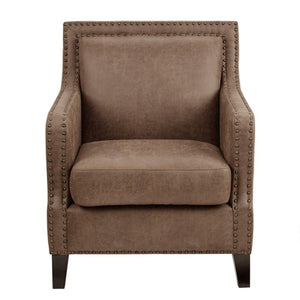 Shasta - Accent Chair With And Nail Buttons - Brown