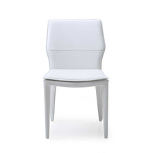 Load image into Gallery viewer, Slipcovered Upholstered Faux Leather Dining Side Chairs (Set of 2) - White
