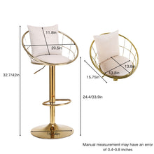 Load image into Gallery viewer, Unique Design Bar Chair, 360 Degree Rotation, Adjustable Height, Suitable For Dining Room And Bar

