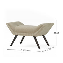 Load image into Gallery viewer, Hariata - Contemporary Fabric Tufted Ottoman Bench - Beige
