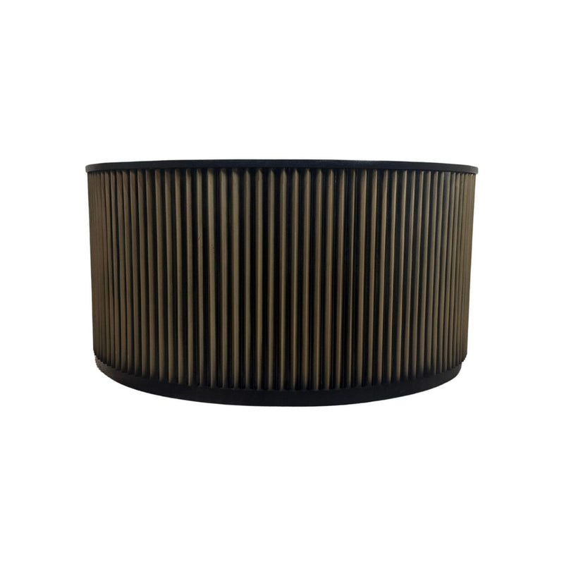Round Drum Coffee Table (745574) - Black / Brass
