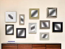 Load image into Gallery viewer, Square And Rectangle Framed Mirror (Set of 10) - Brown / White

