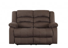 Load image into Gallery viewer, Microfiber Manual Reclining Loveseat - Brown
