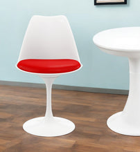 Load image into Gallery viewer, Upholstered Faux Leather Dining Side Chair - Red / White
