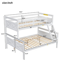 Load image into Gallery viewer, Bunk Bed With Ladder And Safety Guardrail
