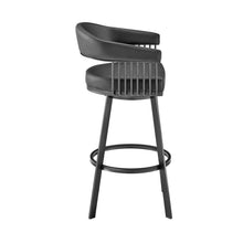 Load image into Gallery viewer, 34" Swivel Low Back Counter Height Bar Chair - Black
