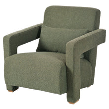 Load image into Gallery viewer, Sleek Right Angle Armrests, Ergonomic Lumbar Support, Square Wooden Block Legs, Inclined Seat For Comfort, Artistic Statement Piece For Living Room, Bedroom And Study
