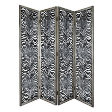 Load image into Gallery viewer, Room Divider, Herero 4 Panel Decorative Screen - Black
