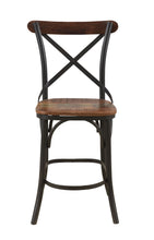Load image into Gallery viewer, Metal Bar Height Bar Chair - Brown And Black
