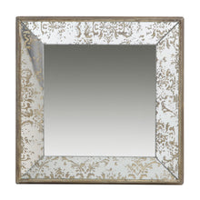 Load image into Gallery viewer, Antique Rectangle Mirror With Floral Accents, Mirrored Display Tray, Hanging Wall Mirror

