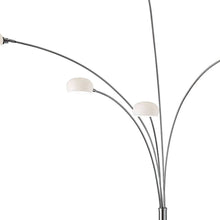 Load image into Gallery viewer, Steel Five Light Tree Floor Lamp With Glass Dome Shade - Silver / White
