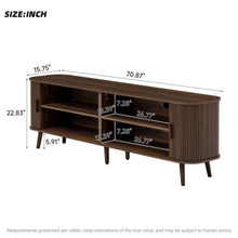 Load image into Gallery viewer, 70" TV Stand, Media Center With Ample Storage - Dark Brown
