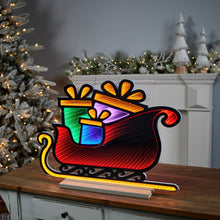 Load image into Gallery viewer, Christmas Tabletop Sign With LED (633796) - Green / Orange / Red
