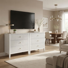 Load image into Gallery viewer, 3 Drawer Nightstand, Wide With Soft Close Slides - White
