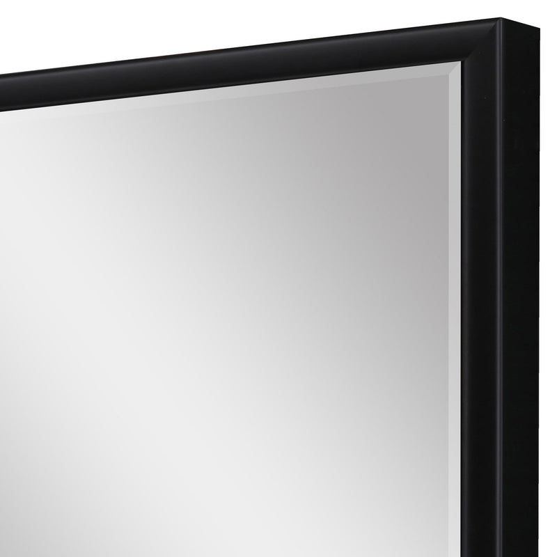 30" Solid Wood Framed Accent Mirror - Black