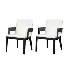 Load image into Gallery viewer, Modern Glossy Dining Chairs (Set of 2), Elegant Upholstery And Ergonomic Design - Black White
