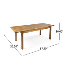 Load image into Gallery viewer, Wilson - Expandable Dining Table With Slat Design - Teak Acacia Wood
