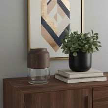 Load image into Gallery viewer, Round Table Vase With - Brown / Clear
