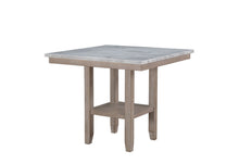 Load image into Gallery viewer, 42" Faux Marble And Wood Square Bar Table - White And Natural
