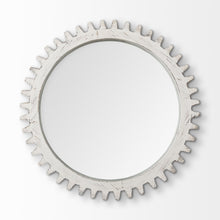 Load image into Gallery viewer, 35" Abstract Framed Accent Mirror - White
