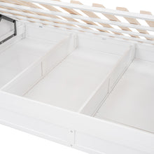 Load image into Gallery viewer, Wood Twin over Full Bunk Bed with Hydraulic Lift Up Storage, White
