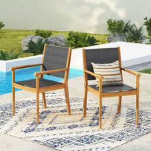Load image into Gallery viewer, Cordoba - Dining Chair Set With Acacia Wood Frame And Textilen Upholstery (Set of 2) - Teak
