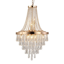 Load image into Gallery viewer, Eleven Light Metal Chandelier With Gold Shades - Gold
