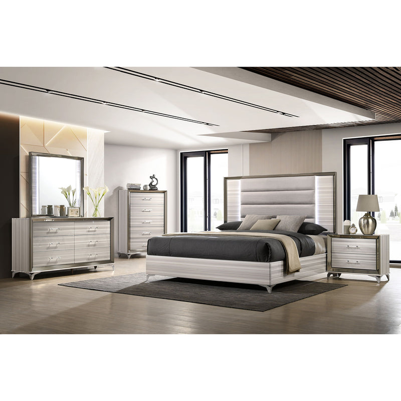 Star - 5 Pieces Bedroom Set Modern Design With LED