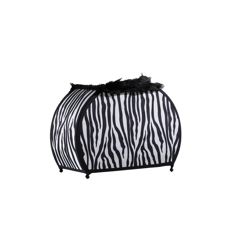 Funky Zebra Pattern Novelty Table Lamp - Black And White