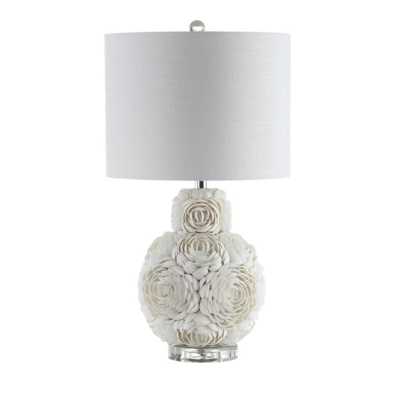 Novelty Table Lamp With Drum Shade - Cream / White