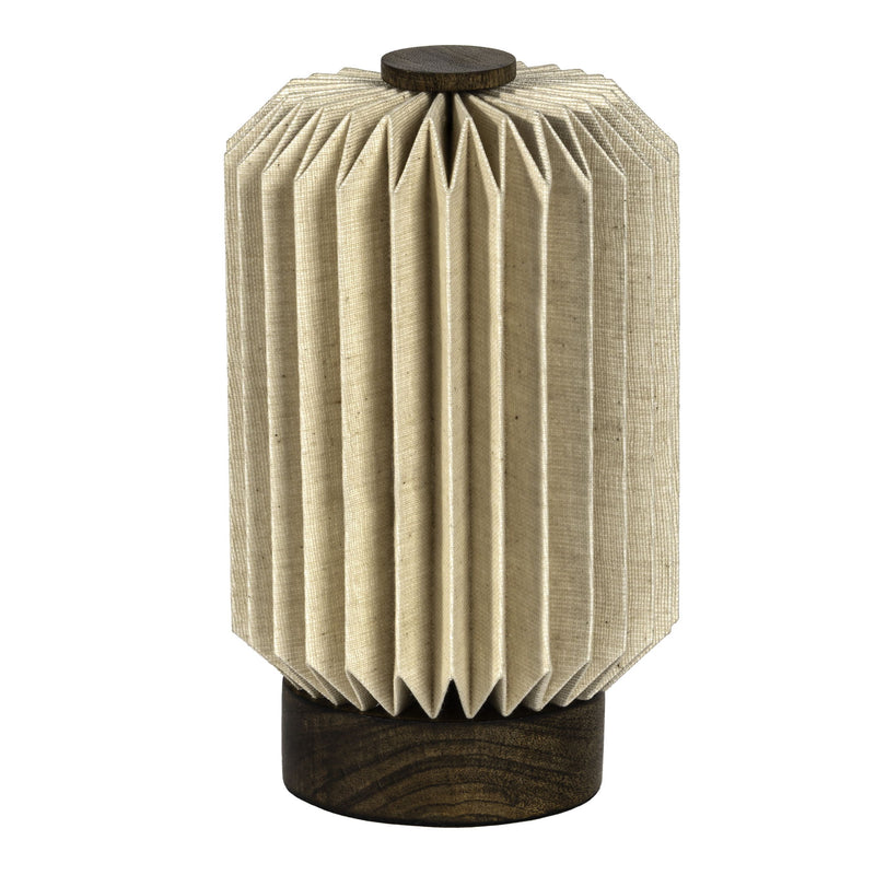Geometric Table Lamp LED With Cylinder Shade - Natural