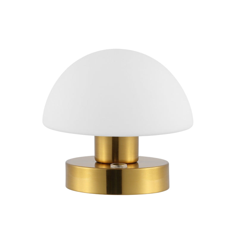 Novelty USB Table Lamp With Dome Shade - Brass