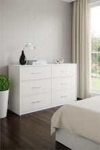 Load image into Gallery viewer, Wood Six Drawer Dresser (726098) - White
