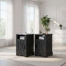 Load image into Gallery viewer, Farmhouse Nightstand, Charging Station &amp; Storage

