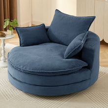 Load image into Gallery viewer, 360° Swivel Accent Barrel Chair With Dual Layer Cushion And 3 Removable Pillows
