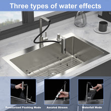 Load image into Gallery viewer, Drop In Kitchen Sink With Pull Down Faucet And Soap Dispenser
